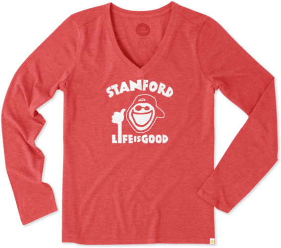 Women's Stanford University Peace Jake Long Sleeve - Life Is Good Women's Villanova Daisy Long Sleeve Cool (570x570), Png Download