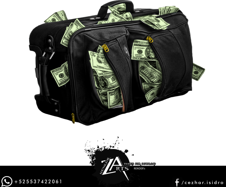 Suitcase With Money - Suitcase With Money Png (723x600), Png Download