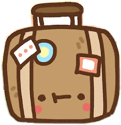 Download Clawbert Cute Kawaii Cartoon Suitcase Luggage Baggace - Suitcase  PNG Image with No Background 