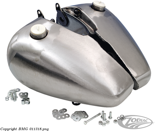 6 Gallon Fat Bob Tanks For 4 Speed Frames - Zodiac Idle Cable Armour Coat 90-95 Standard (562x480), Png Download
