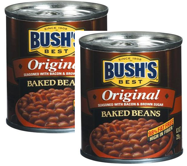 Bush's Best Baked Beans, Original - 8.3 Oz Can (620x549), Png Download