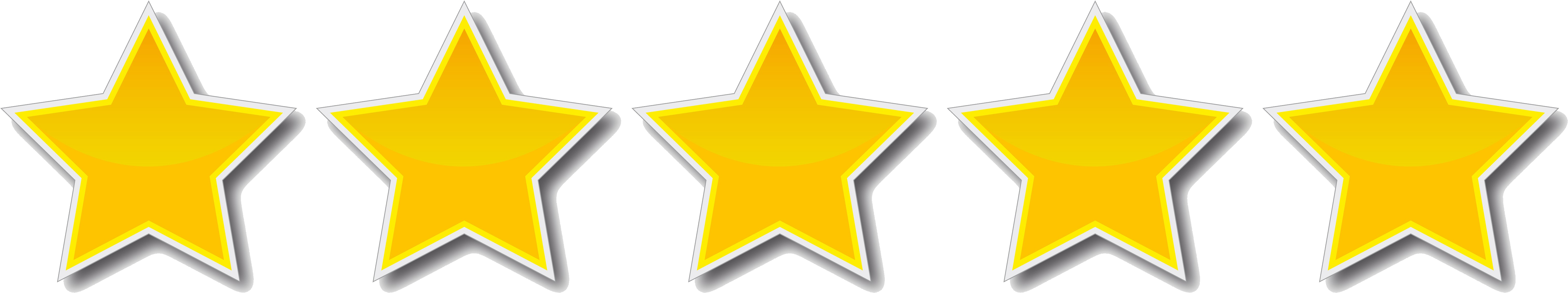 Testimonials - 5 Stars Rating (6200x2268), Png Download