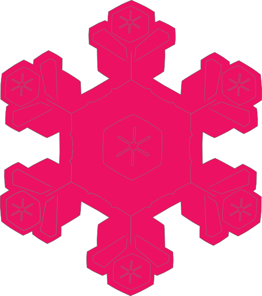 Pink Snowflake Clipart - Clip Art (528x595), Png Download