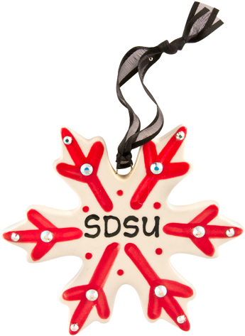 Snowflake Ceramic Ornament (500x500), Png Download