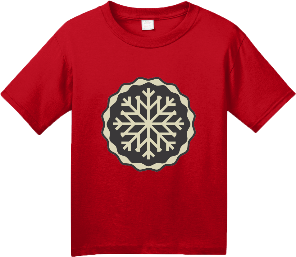 Youth Red Snowflake Icon - T-shirt (1010x1005), Png Download