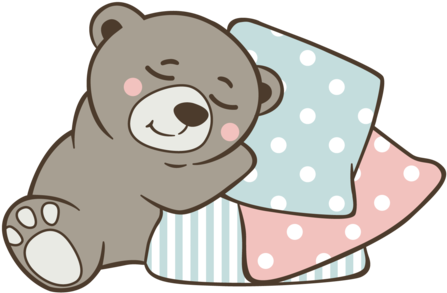 Sleepy Cubs - Pillow (450x309), Png Download