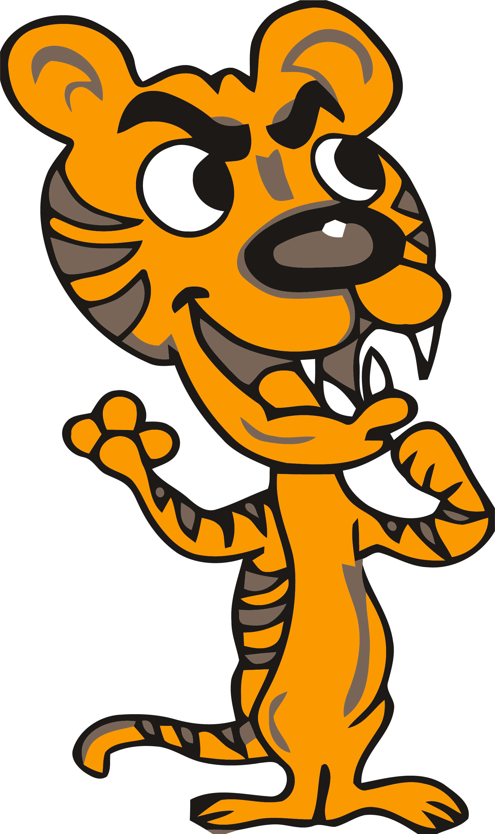 Thinking Tigger Clipart Png Image Download - 担心 卡通 (1700x2861), Png Download