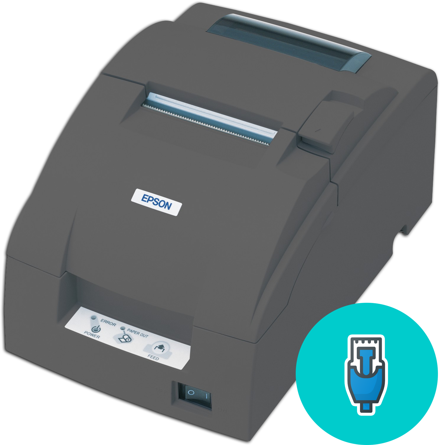 Epson Tmu220b Ethernet Printer - Epson Tmu 220d (2100x2100), Png Download
