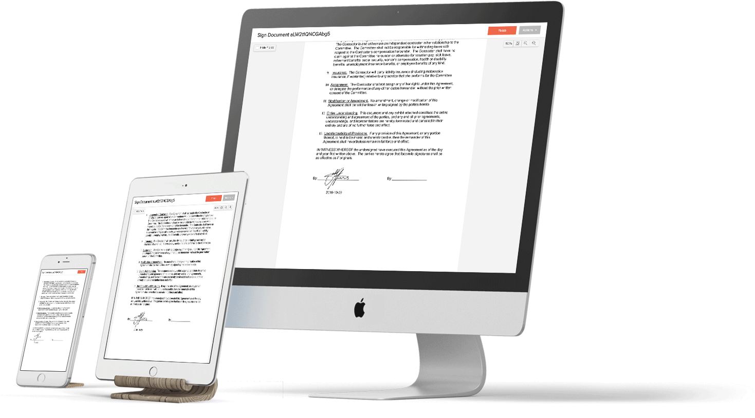 Eversign Makes Legally Binding Digital Signatures Online - Flat Panel Display (1536x926), Png Download
