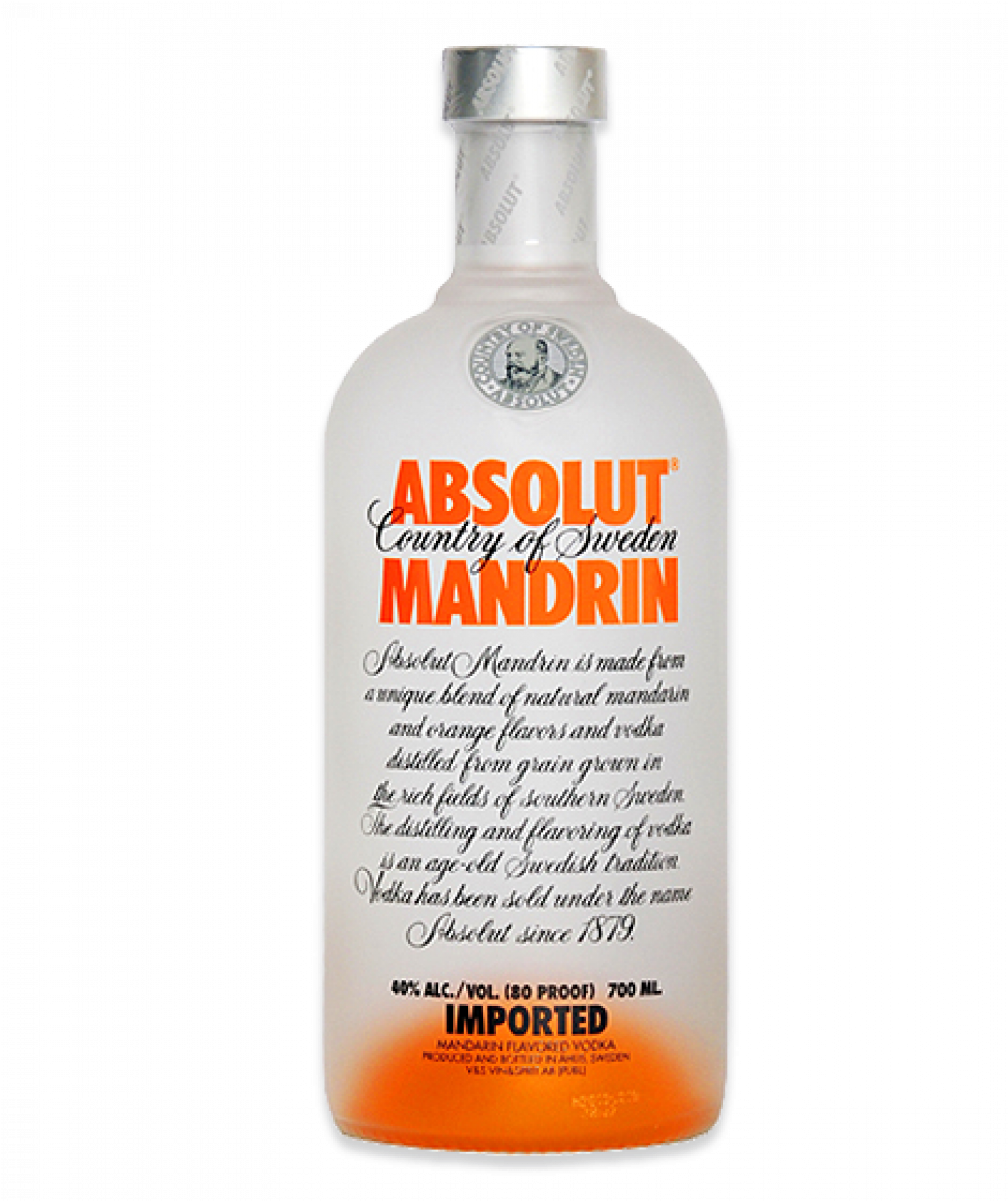Absolut Mandarin Vodka 700ml - Absolut Mandrin Flavoured Vodka (1200x1200), Png Download