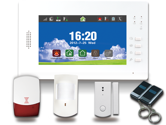 Touch Screen Burglar Alarm System - Smart Alarm System (690x450), Png Download