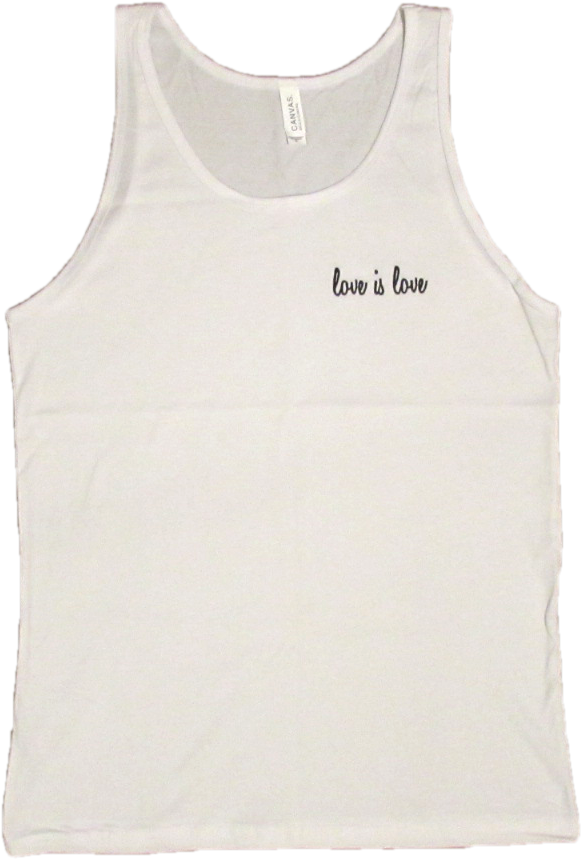 Image Of White Love Is Love Vest - Active Tank (648x945), Png Download