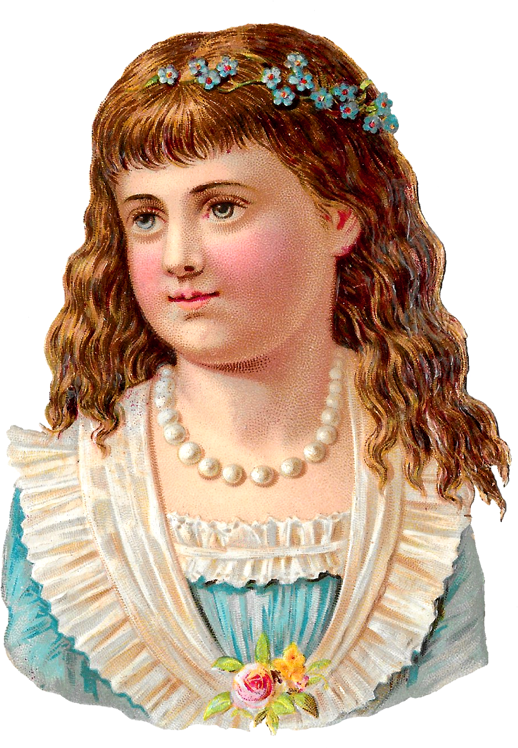 Child Girl Antique Stock Image Clipart Digital Download - Child (1178x1600), Png Download