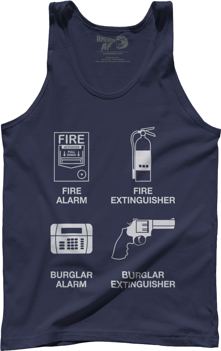 Burglar Extinguisher Burglar Extinguisher Burglar Extinguisher - Burglar Extinguisher - Premium Mens Tank / Navy / 2xl (1200x1200), Png Download