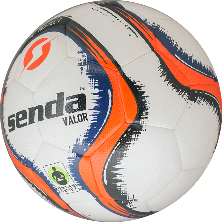 Right Side Of A White And Orange Valor Match Soccer - Senda Apex Match Soccer Ball - Nfhs (768x768), Png Download