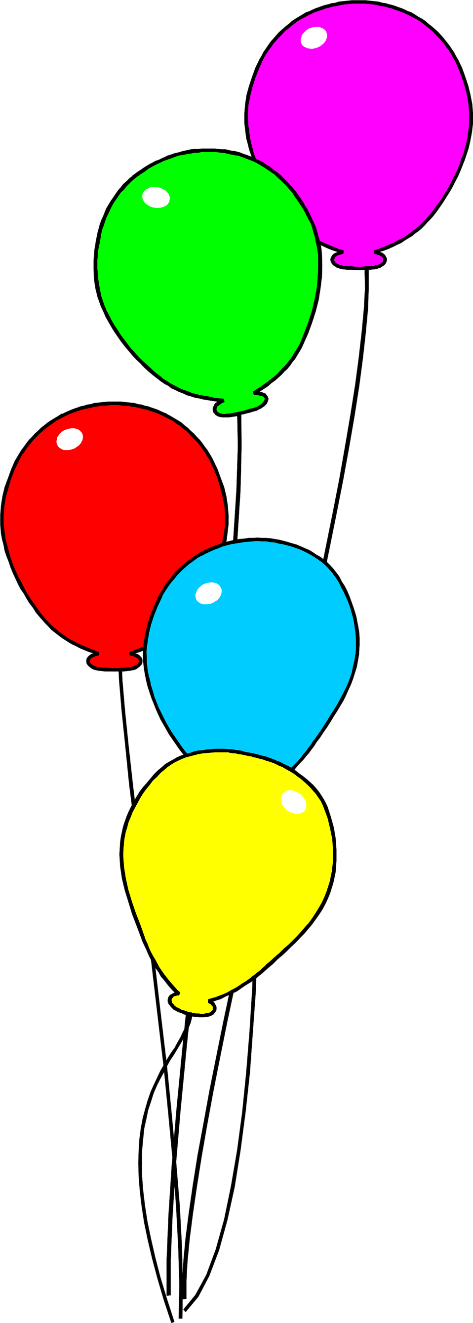 Colors Clipart Transparent Background - Balloon Clip Art Transparent Background (958x2678), Png Download