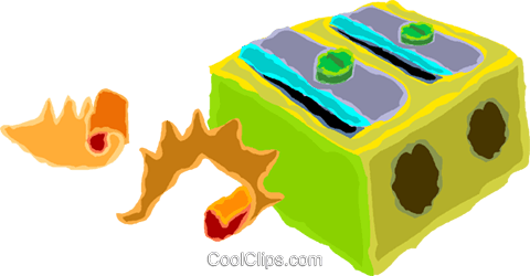 Pencil Sharpener Royalty Free Vector Clip Art Illustration (480x250), Png Download