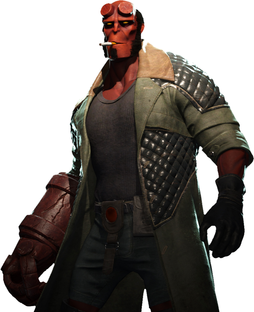 Hellboy - Hellboy Injustice 2 Gods Render (1024x1056), Png Download