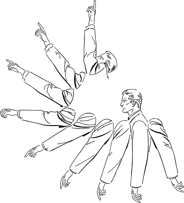 216ra - Man Pointing - Drawing (648x714), Png Download