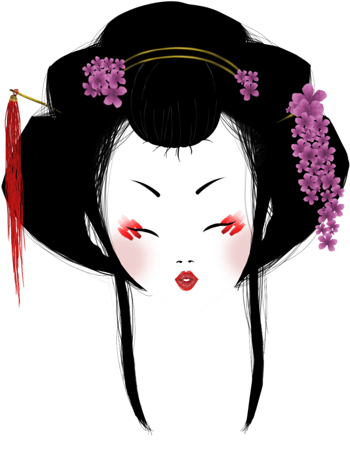 Geisha Illustration Png (804x994), Png Download