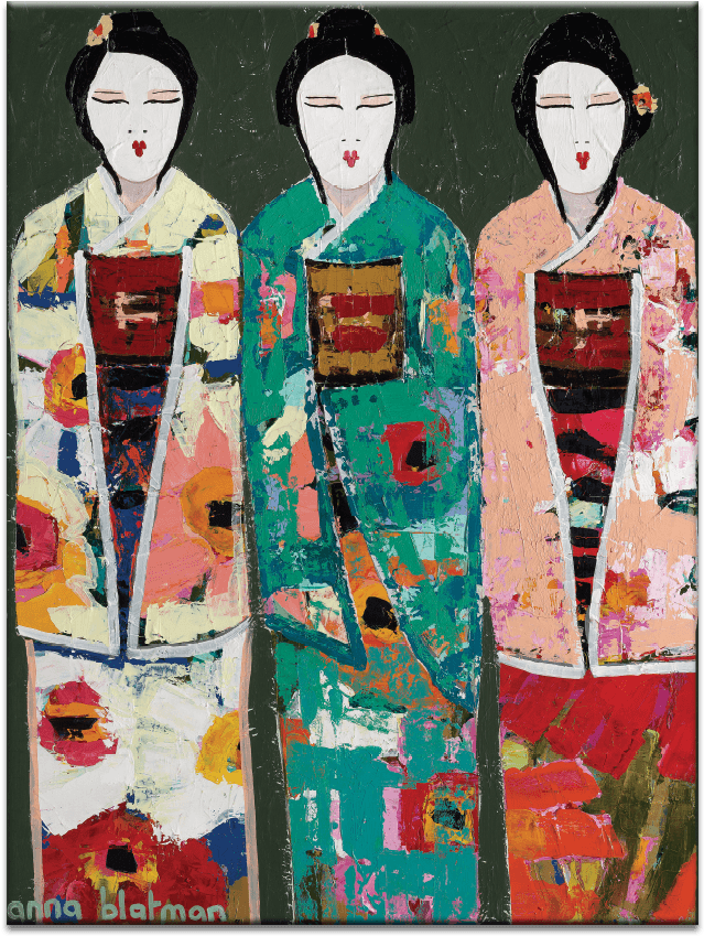 Spring Geisha - Spring Geisha Canvas Print (900x900), Png Download