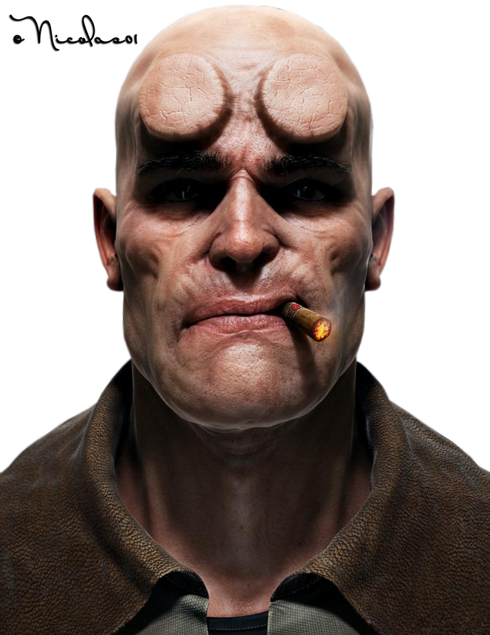 Hellboy - Hellboy Vs Vida Real (710x920), Png Download