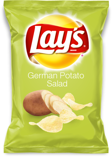 German Potato Salad Lays Chips Flavors, Potato Chip - Lays Fried Pickles With Ranch Chips (371x521), Png Download
