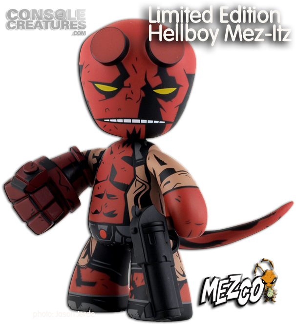 Limited Edition Hellboy Mez Itz From Mezco Toyz - Exclusive Comic-con Hellboy 6 Inch Variant Mezitz Figure (606x670), Png Download