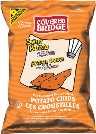 Nutrition Facts - Covered Bridge Sweet Potato Chips With Sea Salt - 5 (336x520), Png Download
