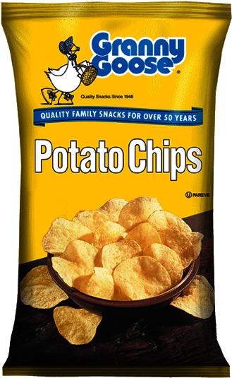 Granny Goose Potato Chips - Granny Goose Pretzels Rings (400x600), Png Download