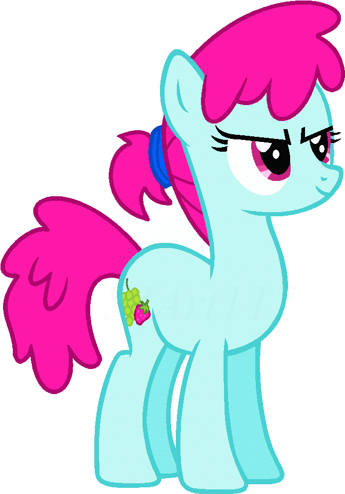 Monkfishyadopts, Background Pony, Base Used, Fruit - My Little Pony Ruby (734x982), Png Download