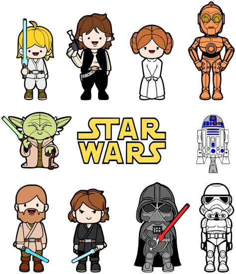 Star Wars Kids Vector (474x551), Png Download