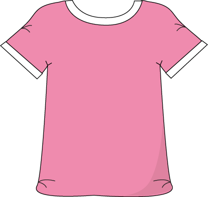 Elegant Clipart Of T Shirt T Shirt Shirt Clip Art Designs - Pink Shirt Clipart Png (417x394), Png Download