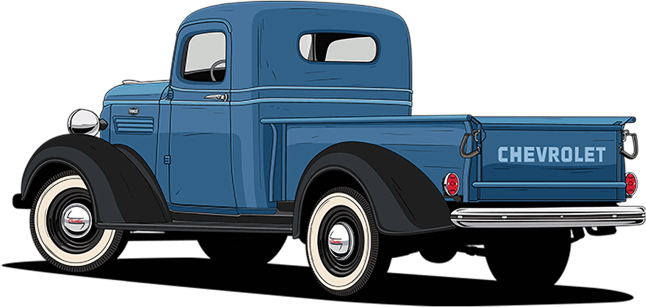 Chevrolet Centennial Truck History - Vintage Chevy Blue (729x394), Png Download