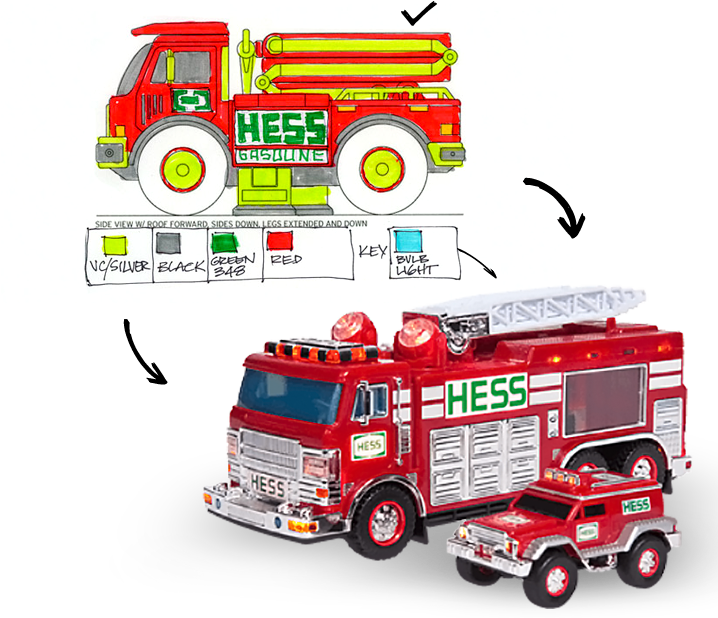 Hess Toy Truck Illustration - Model Car (718x618), Png Download