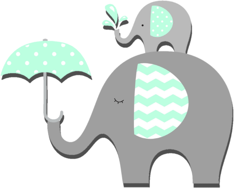 Report Abuse - Baby Shower Elephant Clipart (852x666), Png Download