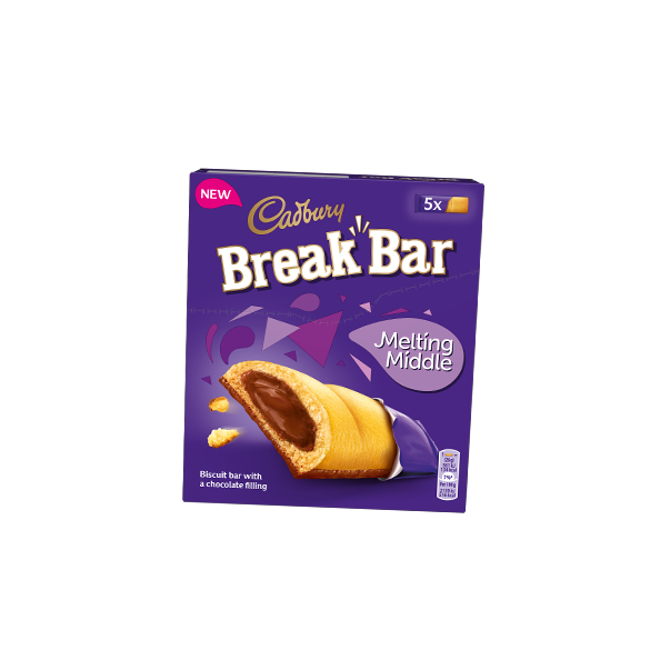 Cadbury Break Bar Melting Middle - Cadbury Break Bar Melting Middle Chocolate 130g (1022x600), Png Download