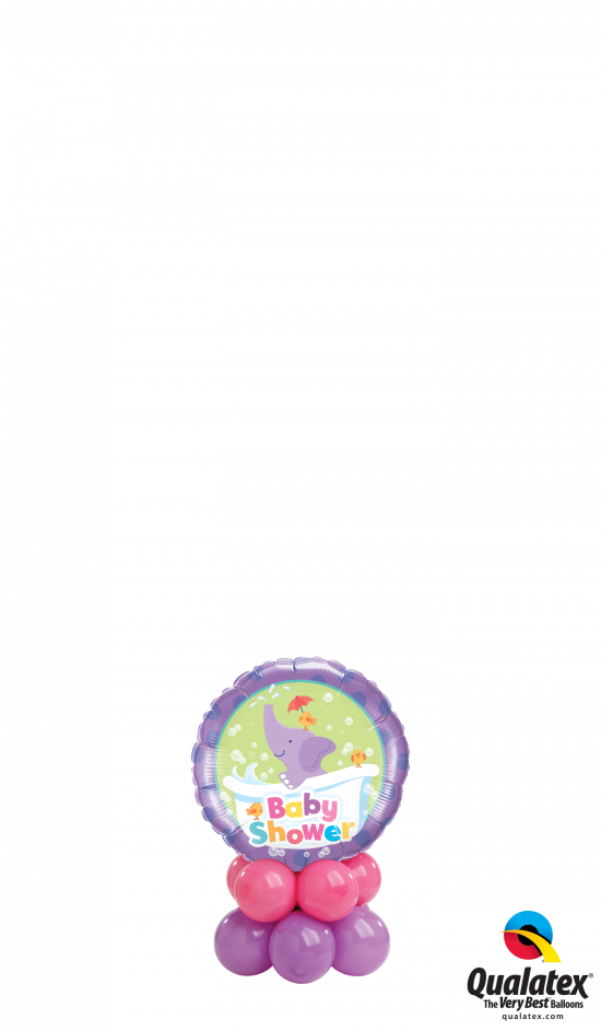 Baby Shower Elephant Table Design - Pioneer Balloon Company Baby Shower Elephant Balloon, (550x943), Png Download