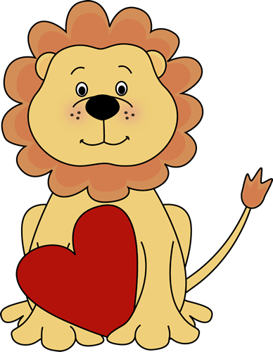 Cute Lion - Happy Valentines Day Lion (388x500), Png Download