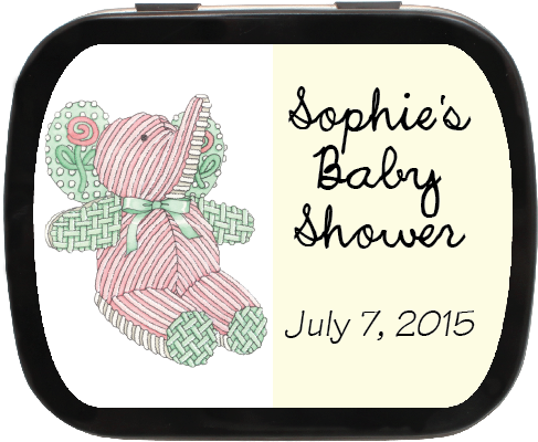 Stuffed Animal Personalized Baby Shower - Party Favor (500x500), Png Download