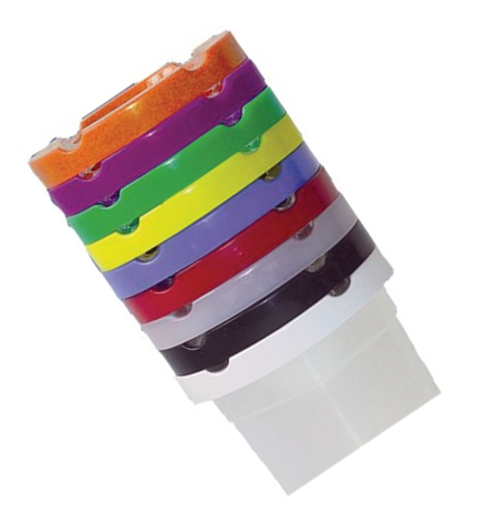 Paint Pots With Coloured Lids Non Spill - Construction Paper (439x475), Png Download