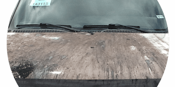 Overspray Removal Roofing Tar On Hood - Overspray (600x300), Png Download
