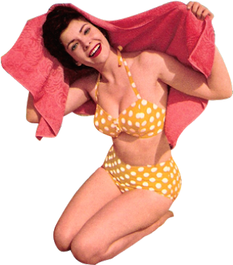 Pin Up Girl, Png, Transparent Background - Pin Up Bathing Suit Transparent Background (338x400), Png Download