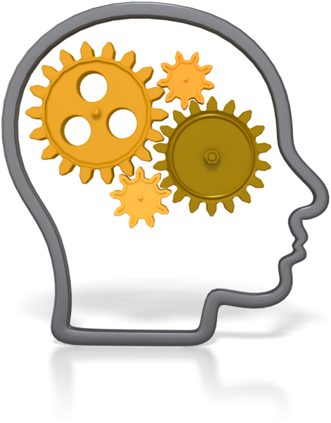 Free Brain Gears Png - Brain Clip Art (500x625), Png Download