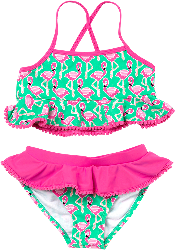Little Girls Printed Personalized Bathing Suit - Swimsuit (1100x1100), Png Download