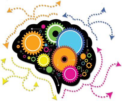 Brain With Gears - Web Design (407x378), Png Download