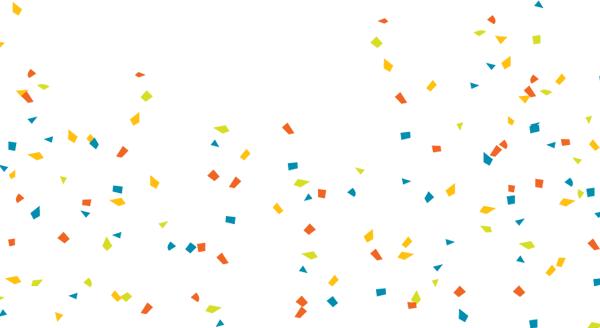 Bg-confetti (600x328), Png Download