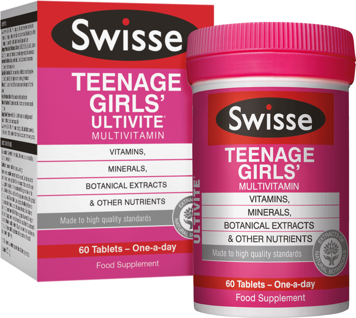 Swisse Teenage Girls' Ultivite Multivitamin Tablets - Swisse Men's Ultivite Multivitamin 30 Tablets (1600x1600), Png Download