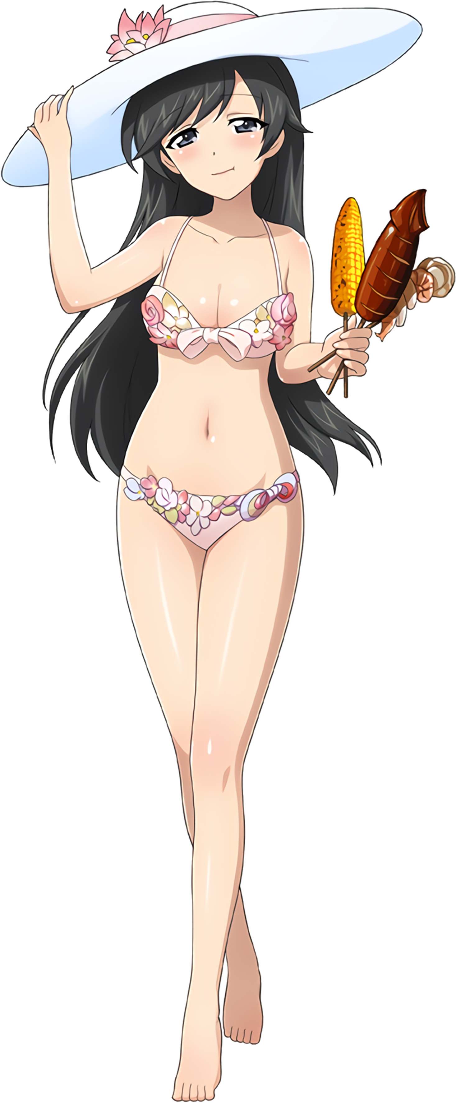 Girls Und Panzer Isuzu Hana Bikini Cleavage Swimsuits - Swimsuit Bottom (1536x3840), Png Download