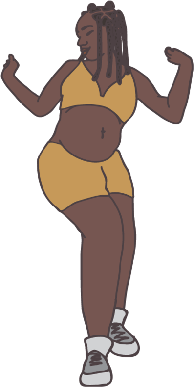 6 Dancing Pregnant People Illustration Set • Basic (1000x1000), Png Download